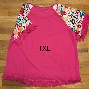 Colorful Women’s Shirt with Fringe